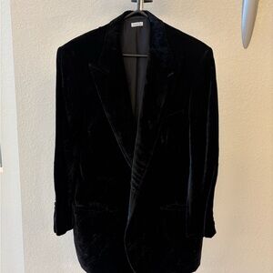 BRIONI - Midnight blue cotton velvet evening jacket